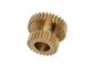Industrial  Miniature Spur Gears Cluster Brass Double Spur Gear 32T M1.0 And 24T M1.0